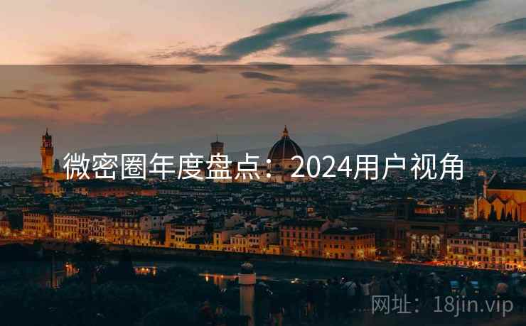 微密圈年度盘点：2024用户视角