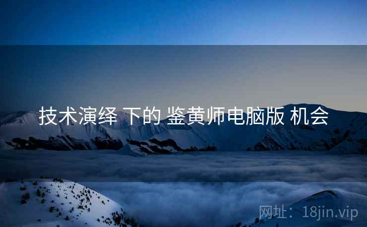 技术演绎 下的 鉴黄师电脑版 机会