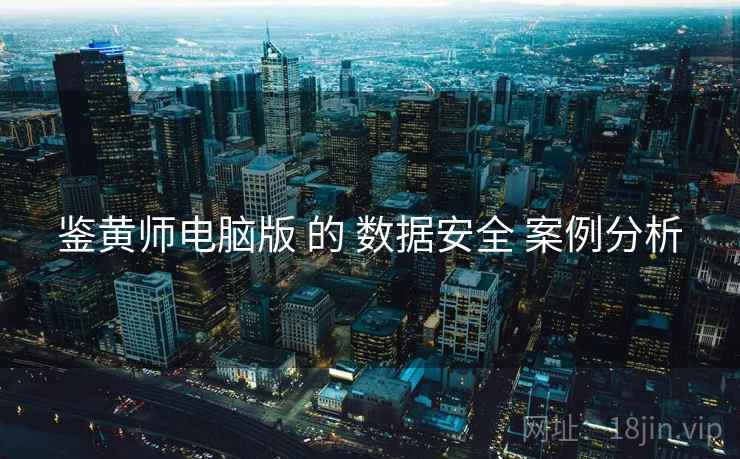 鉴黄师电脑版 的 数据安全 案例分析
