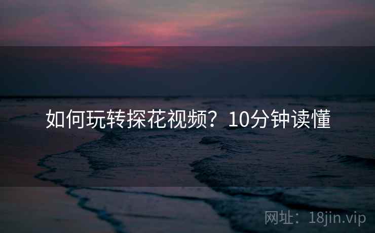 如何玩转探花视频？10分钟读懂