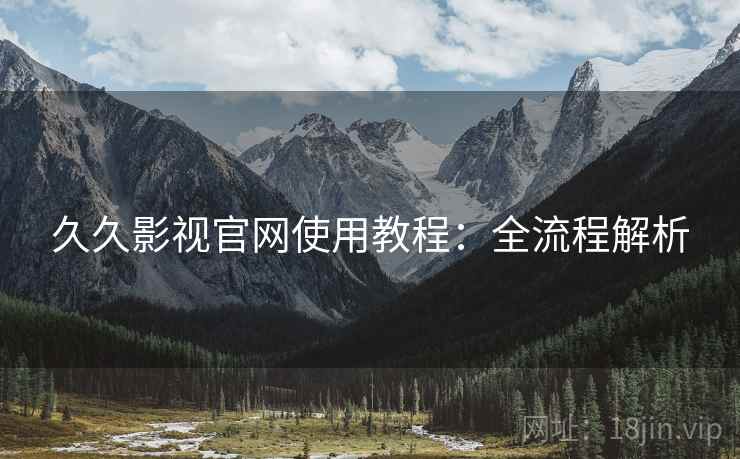 久久影视官网使用教程：全流程解析