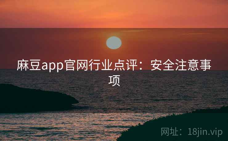 麻豆app官网行业点评：安全注意事项