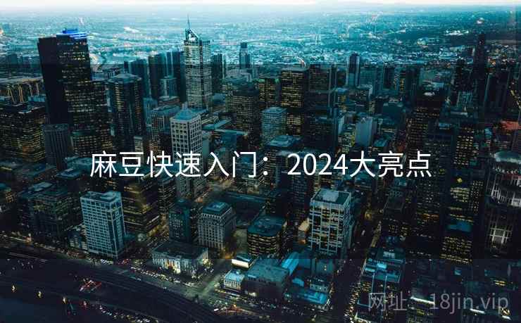 麻豆快速入门：2024大亮点