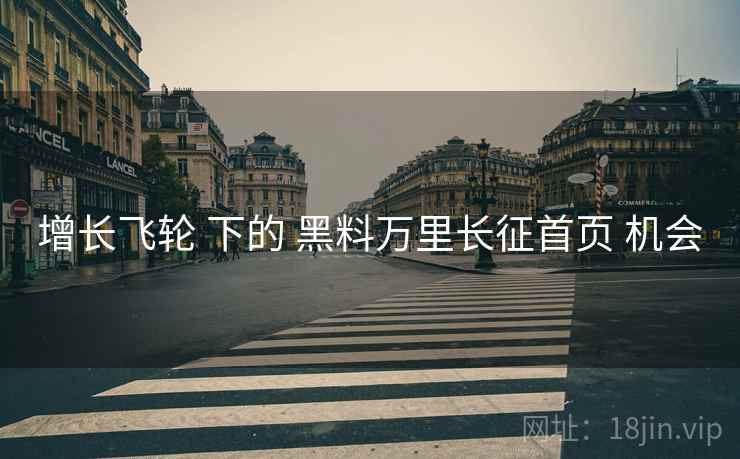 增长飞轮 下的 黑料万里长征首页 机会